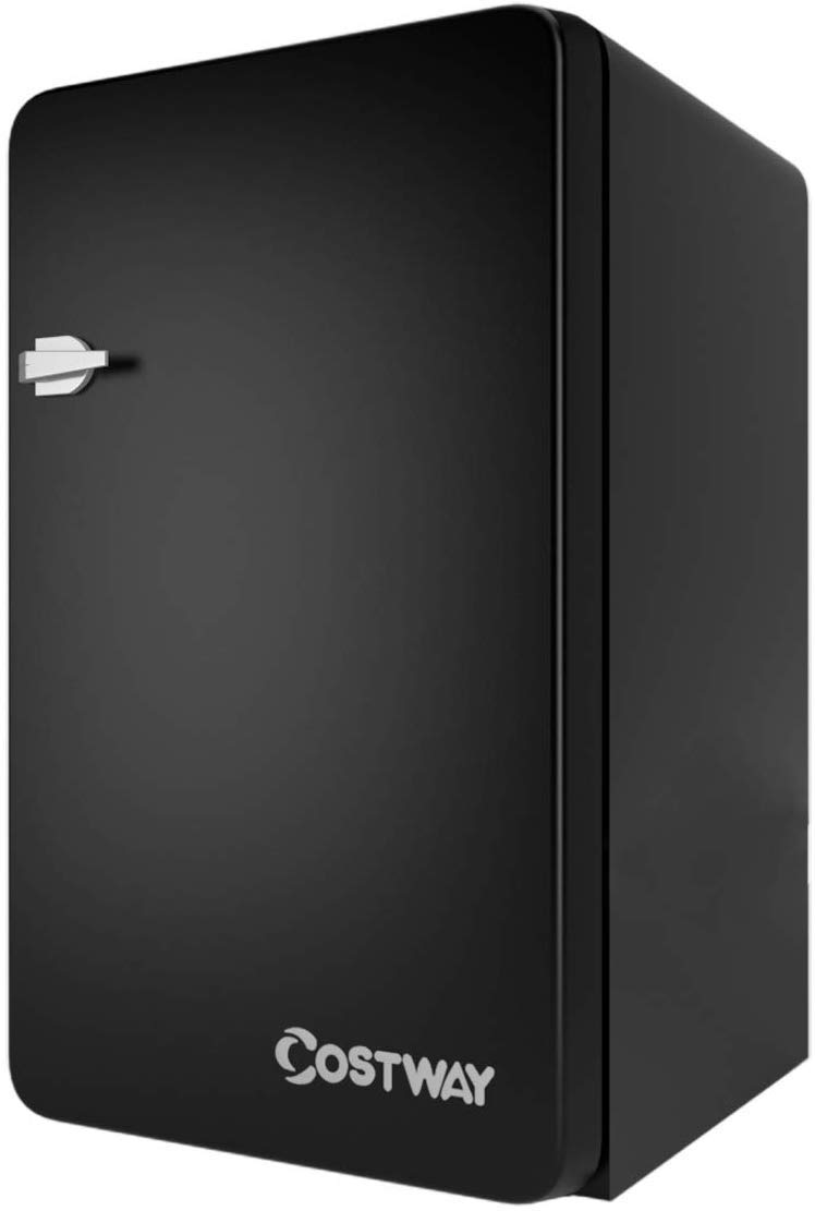 Giantex Compact Refrigerator, Freezer Cooler 3.2 cu ft Compact Freezer Black Net Weight