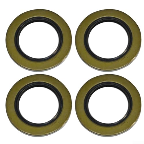Lot de 4 joints à double lèvre en métal pour moyeu de remorque 34823 12192TB joints à double lèvre pour essieux de remorque de 907,2 kg 3,2 x 5 cm