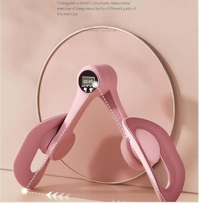 Pelvic Floor Exercise Devices, Thigh Woman for Pelvis, Legs, HIPS, and Glutes, Portable Smart Screen Display Count Enlarged Fitting Surface.