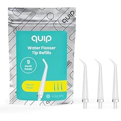 quip Water Flosser Tip Refills - Cordless Water Flosser Refill Tips - Teeth Cleaner Pick with 360 Degree Rotating Replaceable Tip, Rechargeable Water Dental Pick Refills - 3 ct