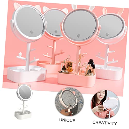 Espejo maquillaje led con almacenamiento y dimmer miniatura 5