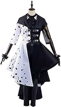 クルエラ・ド・ヴィル コスプレ衣装 一式 フルセット 悪役クルエラ・ド・ヴィル コスプレ衣装 ディズニー映画