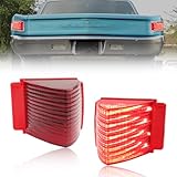 VYNTRAL Tail Light Compatible with Chevy Chevelle 1967, [DOT Certified] [2 in 1 Design] with Brake Light, Running Light, Red LED Rear Tail Lamp, OEM Part #CH-TL-67, 2 PCS, Red Lens