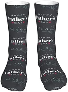 883 Compression Socks Happy Father'S Day Athletic Socks Breathable Crew Socks Soft Calf Socks For Jogging Hiking Trekking 40cm