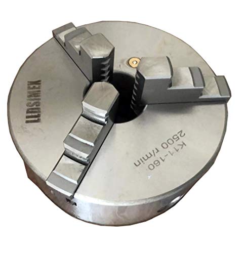 LLDSIMEX K11160 Chuck 3 Jaw Self-Centering Lathe Chuck 6"/160mm With 2 Set Jaws