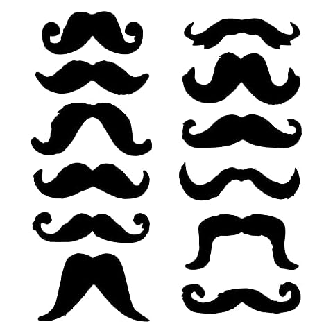 Pack Of 12 Novelty Assorted Moustaches Self Adhesive Fake Moustache Set Fancy Dress Mexican Biker 118 Movember Fake Hair Moustache Fancy Dress Stick On Moustache Pack Black Fake Moustaches Cover