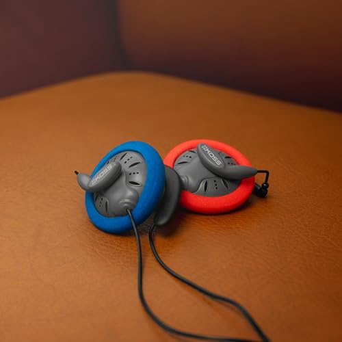 Image of Koss KSC75 Portable On-Ear Clip Headphones, Retro Style, Ultra Lightweight, Grey