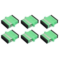 QUARKZMAN 6 Stück Glasfaser Adapter SC/APC Kupplung Singlemode Duplex Adapter SC-SC/APC für Netzwerk Internet Verbindung