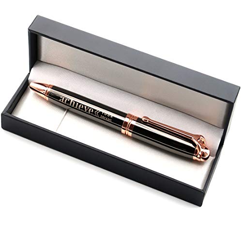Caneta de presente de luxo Achieve Your Dreams – Caneta executiva gravada para homem profissional –