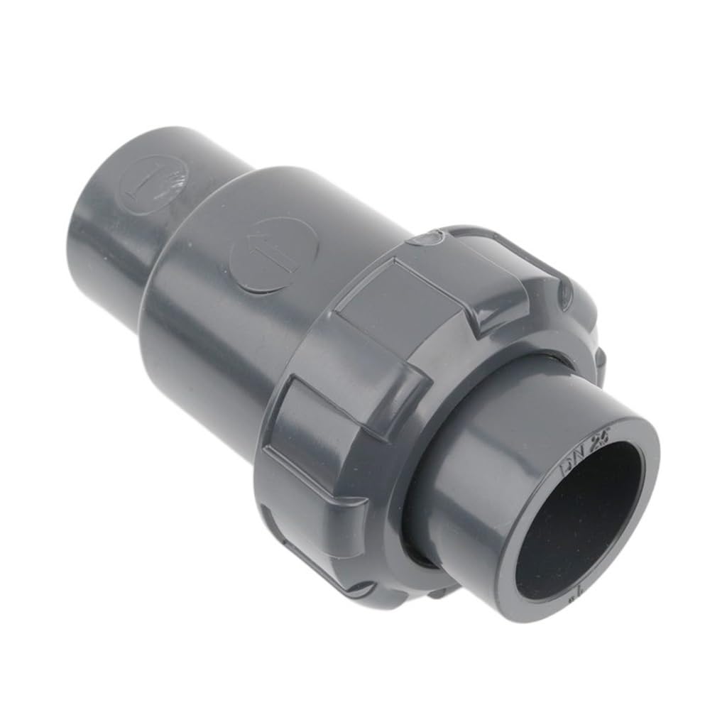 Válvula antirretorno unidireccional de PVC (1 unidad) for acuarios, riego de jardines y aplicaciones industriales - 20 mm, 25 mm, 32 mm, 40 mm, 50 mm(ID25mm)