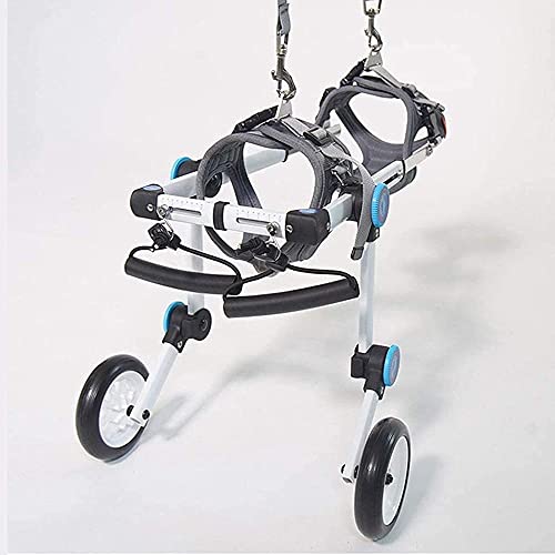 GUIXAN Silla de Ruedas para Perros y Mascotas, Silla de Ruedas para Perros Respaldo para Mascotas Patas traseras Coche asistido Marco para Caminar Rehabilitación para Perros discapacitado