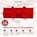 BABYGIZ Baby Girl Headbands-Infant,Toddler Cotton Handmade Hairbands with Bows Child Hair Accessories (Red)