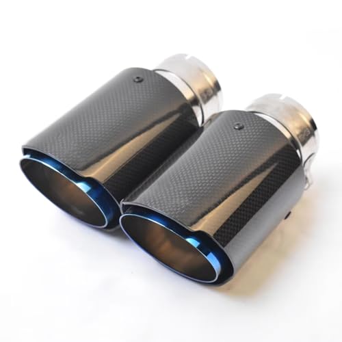 Cola de escape deportiva de carbono azul para renovar el aspecto exterior de tu coche