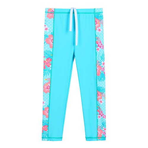 Image of Girls Two Piece Swimsuit Long Sleeve Floral Bathing Suit UPF 50+ Summer Beach Swimwear