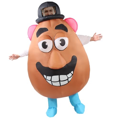 Takuvan Potato Head Inflatable Costume Adults Funny Full Body Blow Up Outfit Men Women for Halloween Party Parades or Cosplay