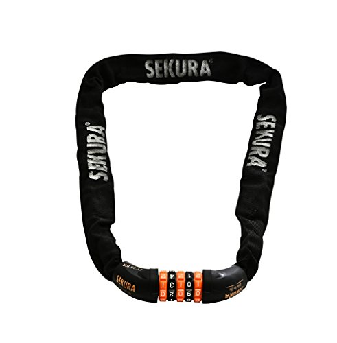 Image of Buchel Sekura Number Link Chain Lock, Black, 90 cm