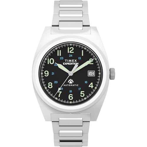Image of TIMEX Capstone Black Round Dial Mechanical Automatic Men's Watch - TW2Y39600UJ