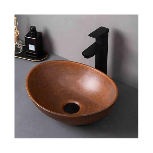 Lavabo Lavabo de cerámica vintage con pedestal for exteriores e interiores, for baño, accesorios Redondo