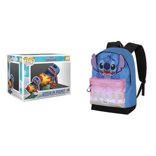 Funko Pop Rides Deluxe Stitch Rocket – Figura da collezione Lilo & Stitch, Zaino Disney Cake HS Fan 2.2 31×44 cm 24L Blu