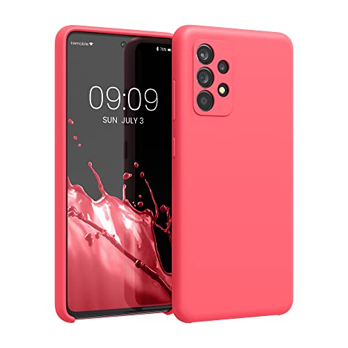 kwmobile Case Compatible with Samsung Galaxy A52 / A52 5G / A52s 5G Case - TPU Silicone Phone Cover with Soft Finish - Neon Coral