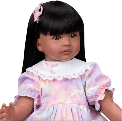 Muñeca Reborn Toddler Negra 24 Pulgadas miniatura 4