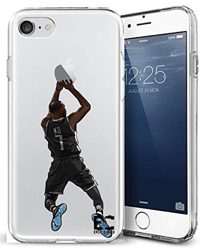 Epic Cases Fits On Iphone6 Fits On Iphone 7/Fits On Iphone 8 Case Ultra Slim Crystal Clear Basketball Series Soft Transparent Tpu Case Cover Apple - Kd Durant Nets (Fits On Iphone 6/7/8) #TOP6