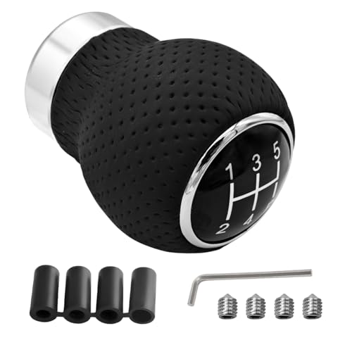 Bittwee Car Gear Shift Knobs, 5 Speed Manual Vehicle Gearbox Shifter Lever, Leather Automotive...