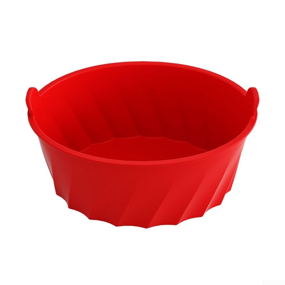 Reusable Silicone Slow Cooker Liner for 6-8 Quart Oval, High Resistant, Dishwasher Safe, Non- Insert(red)