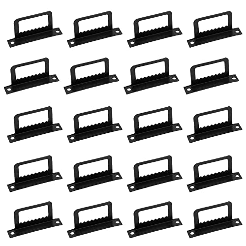 Image of MroMax 20PCS Sawtooth Picture Hangers Iron Picture Hangers 1.69 inch x 0.31 inch Double Hole Picture Frames Hangers for Hanging Clock Paintings Artwork Picture Frame Hook Photos Black
