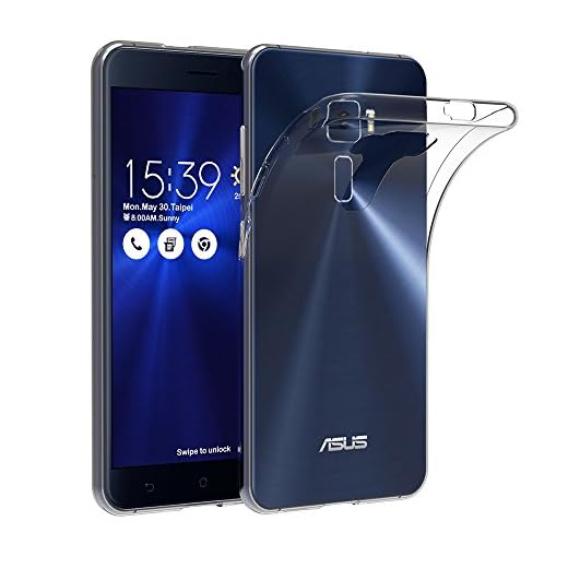 AICEK Cover per ASUS ZenFone 3 5.2" (ZE520KL), Cover ASUS ZenFone 3 Silicone Case Molle di TPU Trasparente Sottile Custodia per ASUS ZenFone 3