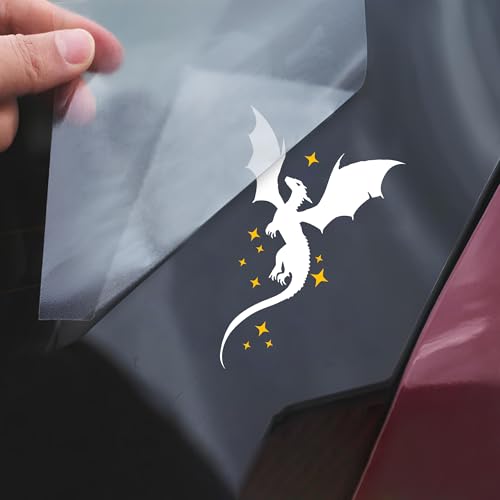 Dragon Car Decal Funny ACOTAR, Four Wing, Bookish, Fantasy, Book Lover Decals,Car Fuel Tank Cap Sticker, Window Bumper Stickers, Car Accessories Vinyl Waterproof 5 Inch Decal Gifts for Mom Dad Friend
