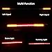 EverBrightt 2-Pack Red + Yellow 3528 + 3014 48SMD LED Motorcycle Light Strip For Taillight Brake Light Turn Signal Lamp DC 12V