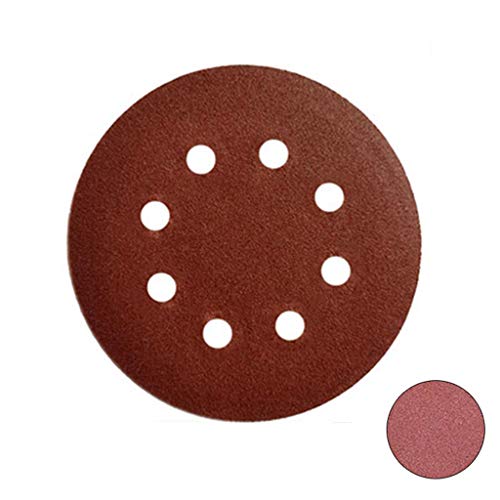 5 Inch 8-Hole Sanding Disc Aluminum Flocking Back Sandpapers