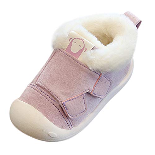 Zapatos Planos Peludo de bebé para niñas pequeños,Yesmile Zapatos de bebé para niños pequeños Primer Paso, Infantil Niño Bebé Niñas Zapatos de Fondo Antideslizantes (0-3 años)