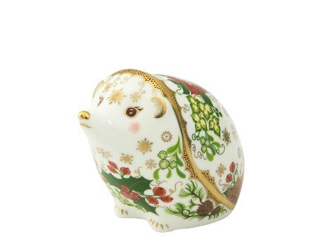 Royal Crown Derby 1st Quality Winter/Christmas Hedgehog Paperweight