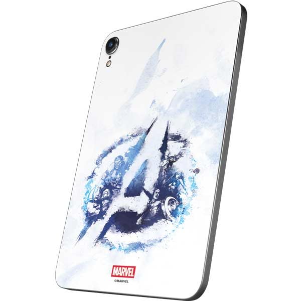 Skinit Decal Tablet Skin Compatible with iPad mini (2021) - Officially Licensed Marvel Avengers Blue Logo Design