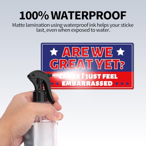 Image of 3pcs are We Great Yet Cause I Just Feel Embarrassed Bumper Sticker, Political Liberal Bumper Stickers Waterproof Resist Car Decals for Car Laptop Window Vehicles