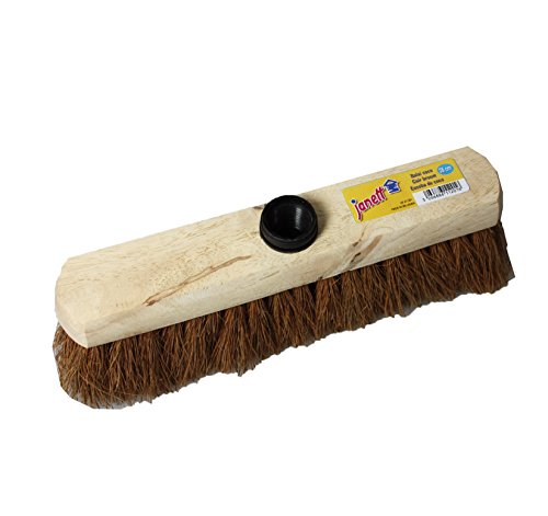 BALAI COCO 28 CM MONTURE BOIS DOUILLE A VIS SORTIE FIBRES 75 MM