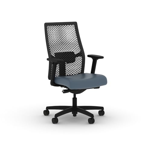 Image of HON Ignition 2.0 ReActiv Ergonomic Office Chair, Mesh Desk Chair with Lumbar Support, Advanced Synchro‑Tilt, Height and Width Adjustable Arms, Swivel Wheels, Black Frame, Nimbus