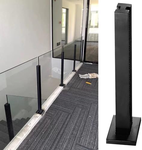 Glass Balustrade Post Clamp Bracket for Indoor & Outdoor Use - 135cm Railing System for Stair, Balcony, Attic, Pool, Porch