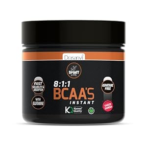 SPORT LIVE BCAAS + GLUTAMINA by DRASANVI – Leucina + Isoleucina + Valina – VEGANO – SIN GLUTEN – Sabor SANDÍA- 275g