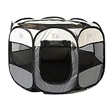 Pet Playpen Portable Foldable Exercise Pen Compatible Small & Large Dog,Kitten,Rabbit,Puppy-Oxford Cage & Kennel Suit Compatible Indoor/Outdoor Use