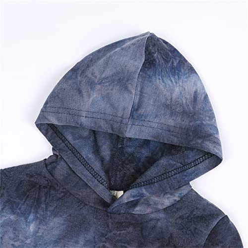 Toddler Girls Boys Sweatshirt 2PCS Pullover Hooded Kids Long Sleeve Tie Dye Sweater & Pants Outfits Set Fall Clothes3