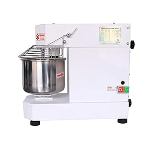 Hakka Commercial Dough Mixer, 5 Qt Spiral Mixer Food Mixer Machine Dual Rotating Dough Kneading Machine with Food-grade Stainless Steel Bowl, Security Shield & Timer