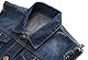 KUDORO Herren Denim Weste Zerrissen Jeansweste Ärmellose Biker Casual Freizeitweste(XL,Dunkelblau)