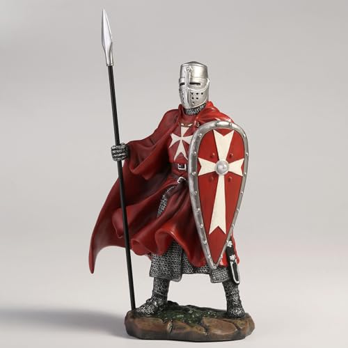 Estatua Decorativa Caballero Maltés con Lanza y Escudo miniatura 3