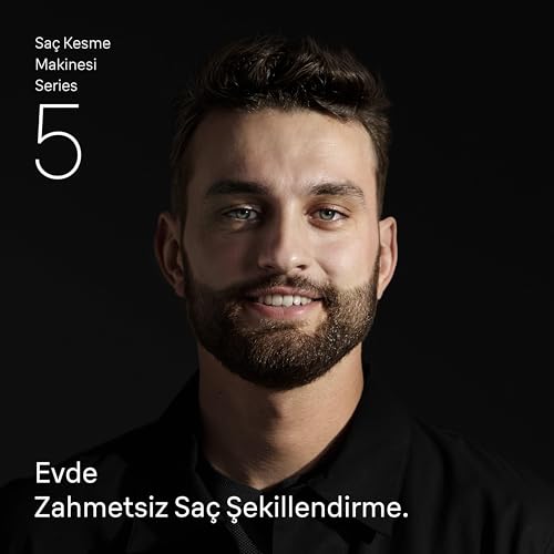 Braun Haarschneider Series 5, Haarschneidemaschine und Rasierapparat für Herren, Haartrimmer mit Ultrascharfe Klingen, 17 Längen, 3 Zubehörteile, 50 Min. Akku, Abwaschbar, HC5530, Schwarz