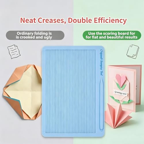 Image of Scoring Board for Paper Folding, Precision Origami Tool, Envelope Maker Scores Tool, Multi-Purpose Scoring Board for DIY Enthusiasts, Card Making Envelope Making Gift Box Making