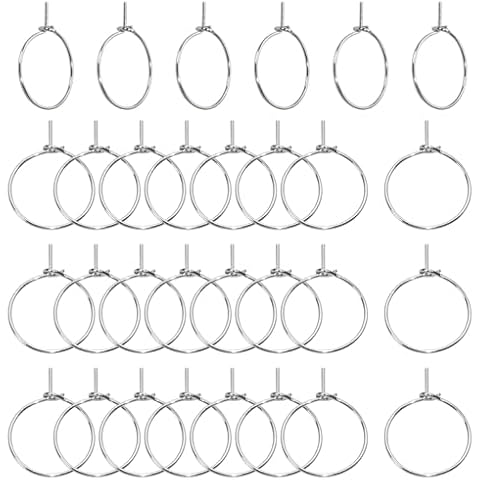 Tupalizy 50PCS Stainless Steel Hoop Earrings Cover