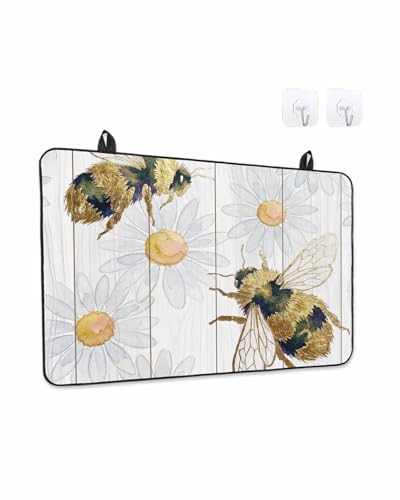 Bees Inset Stove Cover, Floral Watercolor, 24